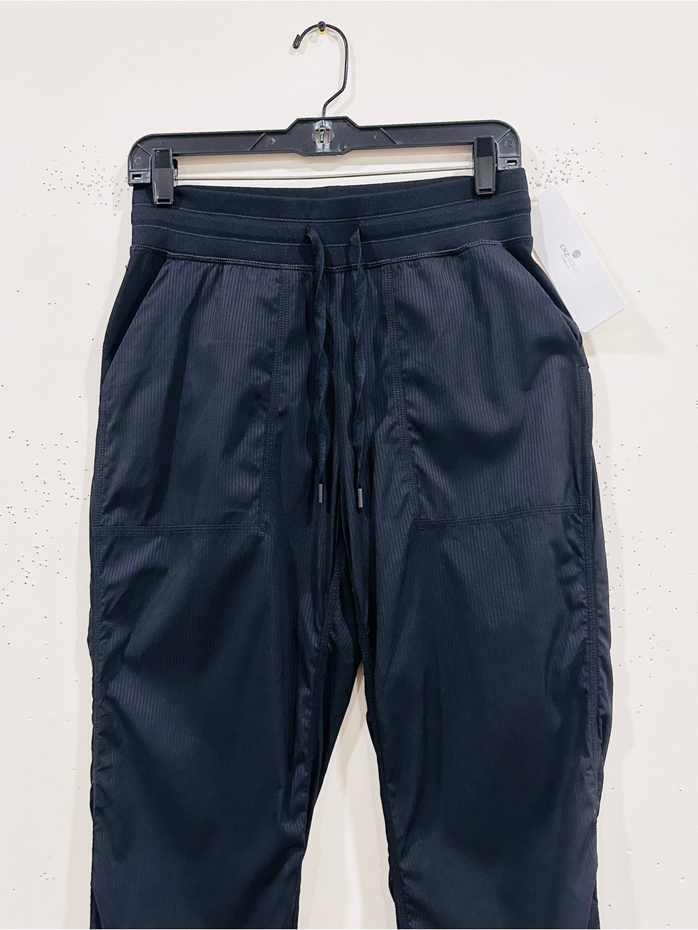 CRZ YOGA Womens On The Fly Jogger Pants Black Drawstring Elastic Waist  S NWT